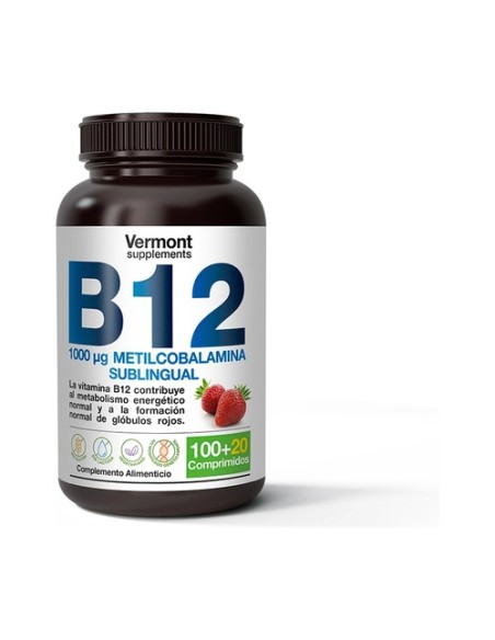 Vitamina B12 sublingual 120 comprimidos sublinguales Vermont Supplements