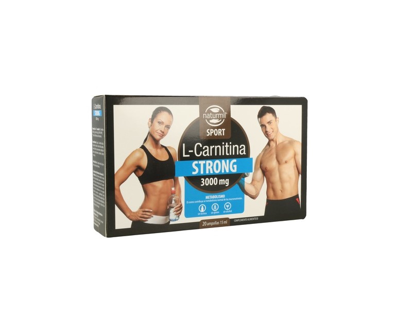 L-Carnitina Strong 3000mg 20 ampollas de 15ml (3000mg) Naturmil