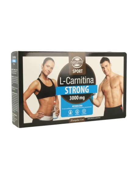 L-Carnitina Strong 3000mg 20 ampollas de 15ml (3000mg) Naturmil