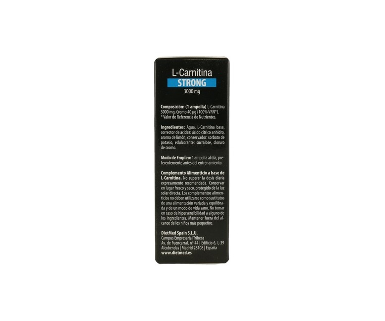 L-Carnitina Strong 3000mg 20 ampollas de 15ml (3000mg) Naturmil