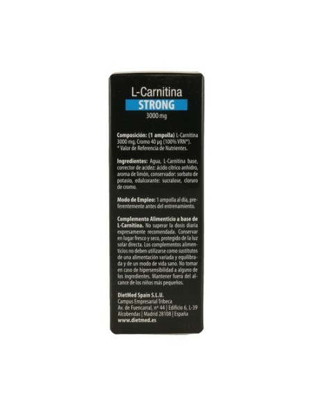 L-Carnitina Strong 3000mg 20 ampollas de 15ml (3000mg) Naturmil