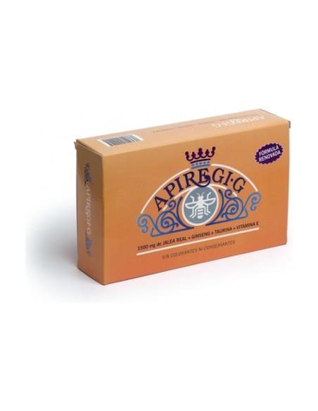 Apiregi G Jalea Real con Ginseng 20 ampollas de 600mg Apiregi