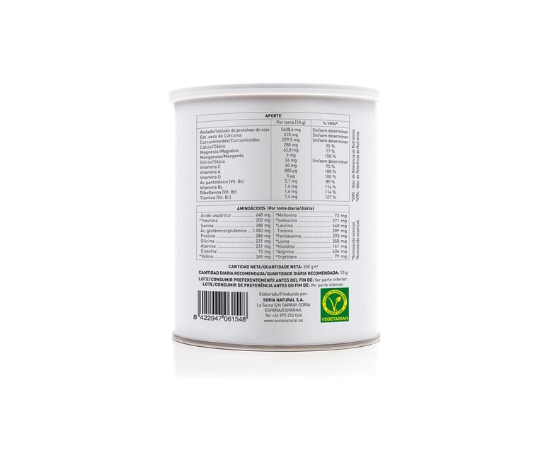 Mincartil Cúrcuma 300 g Soria Natural