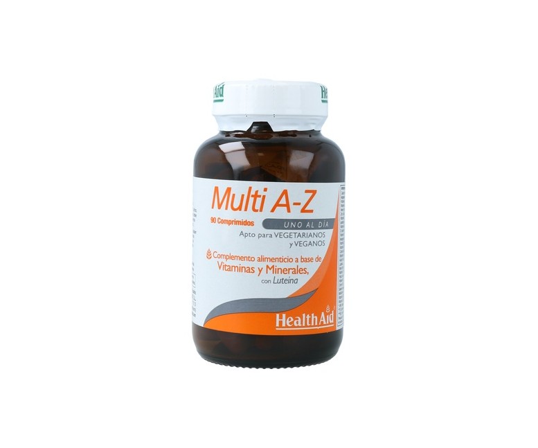 Multi A-Z - vitaminas y minerales con luteína 90 comprimidos Health Aid