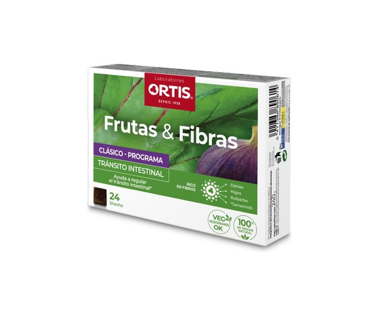 Frutas & Fibras Clásico Tránsito Intestinal 24 comprimidos masticables Ortis