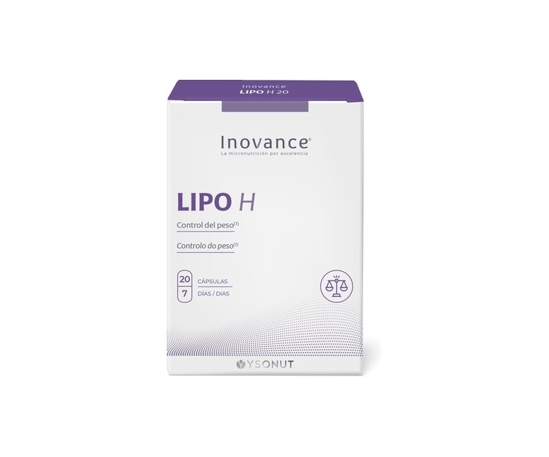 Lipo h+ control de peso 20 cápsulas Inovance
