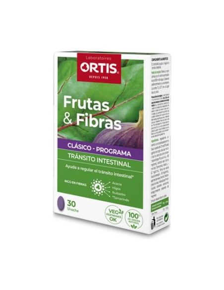 Frutas & Fibras Clásico Tránsito Intestinal 30 comprimidos Ortis