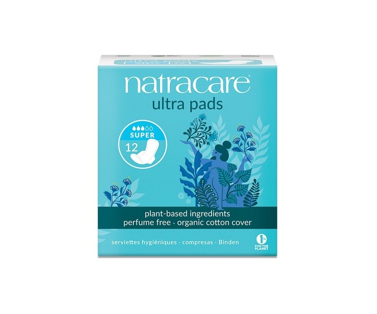 Compresa Súper con alas 12 unidades Natracare