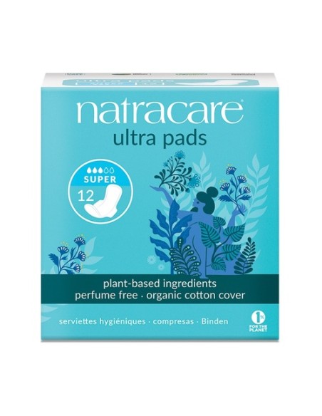 Compresa Súper con alas 12 unidades Natracare