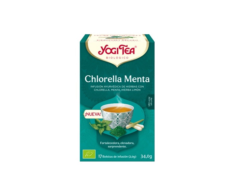 Infusión Chlorella Menta 17 bolsitas infusoras de 2g Yogi Tea