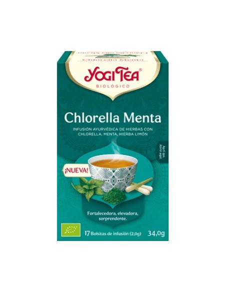 Infusión Chlorella Menta 17 bolsitas infusoras de 2g Yogi Tea