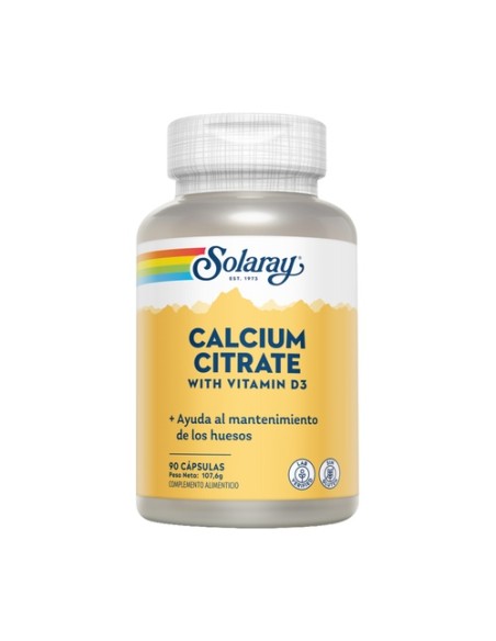 Calcium Citrate 90 cápsulas de 250mg Solaray