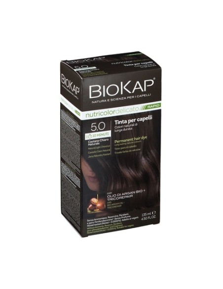 Tinte Nutricolor Delicato Rapid Castaño Claro 5.0 135 ml Biokap