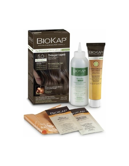 Tinte Nutricolor Delicato Rapid Castaño Claro 5.0 135 ml Biokap