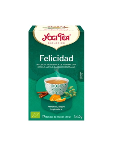 Felicidad orgánica 17 bolsitas infusoras de 2g Yogi Tea