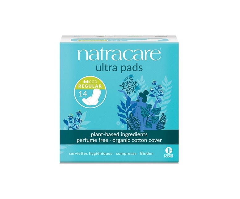 Compresa regular con alas 14 unidades Natracare