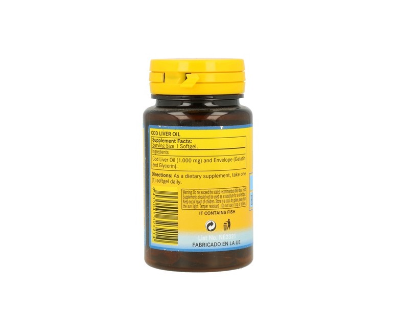 Aceite de hígado de bacalao 30 perlas de 1000mg Nature essential