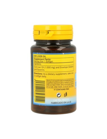 Aceite de hígado de bacalao 30 perlas de 1000mg Nature essential