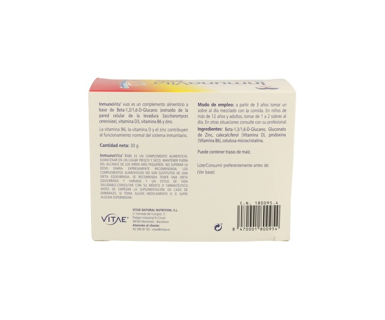 Immunovita Kids 30 sobres Vitae