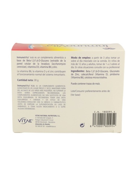 Immunovita Kids 30 sobres Vitae