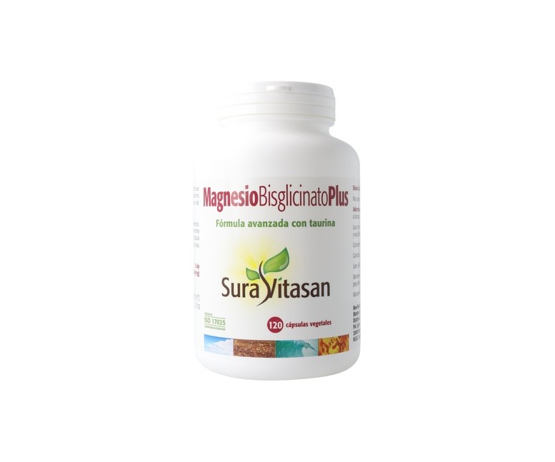 Magnesio Bisglicinato Plus 120 cápsulas vegetales Sura Vitasan