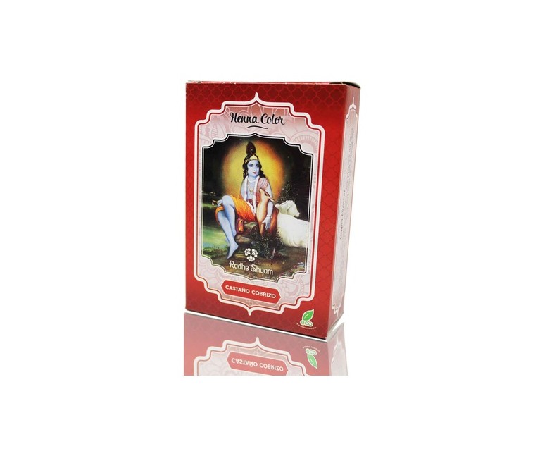Henna Polvo Castaño Cobrizo 1 unidad Radhe Shyam