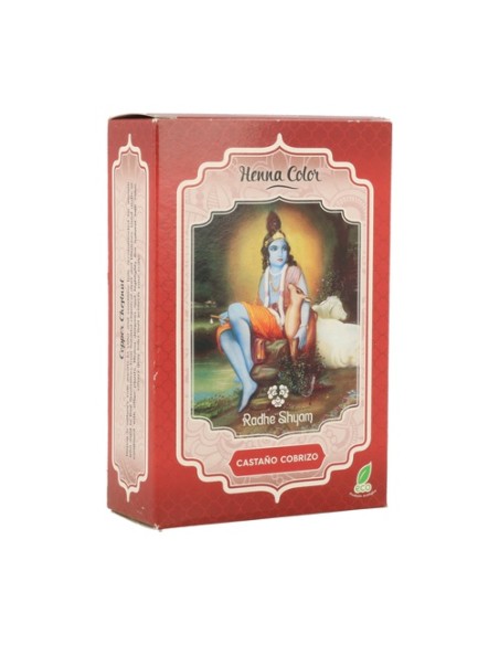 Henna Polvo Castaño Cobrizo 1 unidad Radhe Shyam
