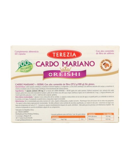 Cardo Mariano + Reishi 60 cápsulas Terezia Company