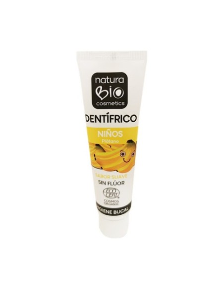 Dentífrico Niños de Plátano Sin Flúor 50 ml NaturaBIO Cosmetics