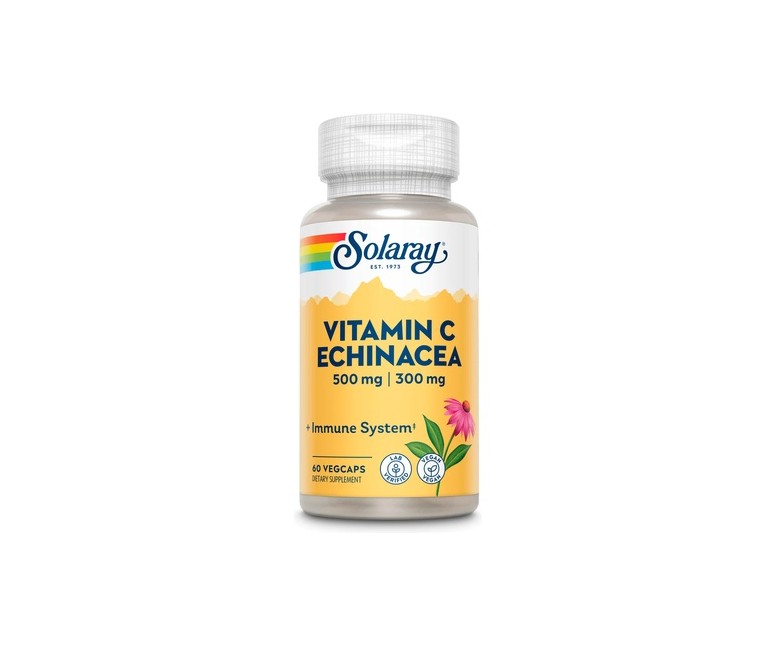 Vitamina C 500 mg + Echinacea 300 mg 60 cápsulas Solaray