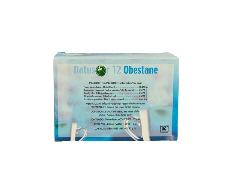 Natusor Infusión 12 Obestane 20 bolsitas infusoras Soria Natural