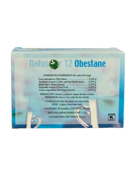 Natusor Infusión 12 Obestane 20 bolsitas infusoras Soria Natural