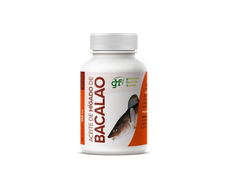 Aceite de hígado de bacalao 500 mg 110 perlas de 685mg GHF