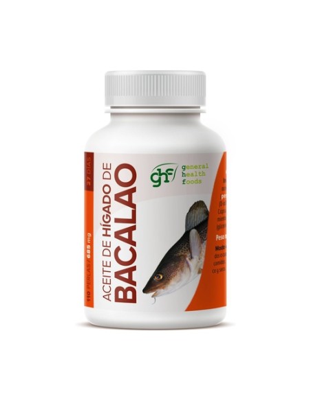 Aceite de hígado de bacalao 500 mg 110 perlas de 685mg GHF