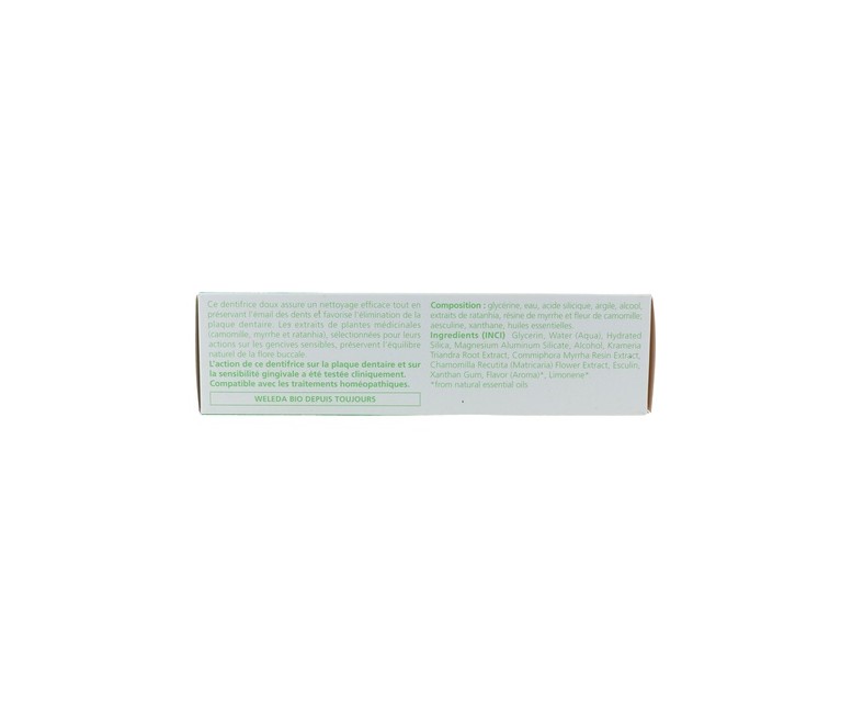 Gel Dentífrico Vegetal 75 ml de gel Weleda
