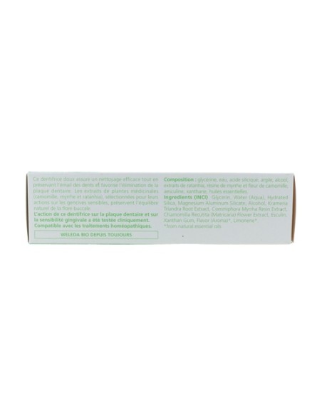 Gel Dentífrico Vegetal 75 ml de gel Weleda
