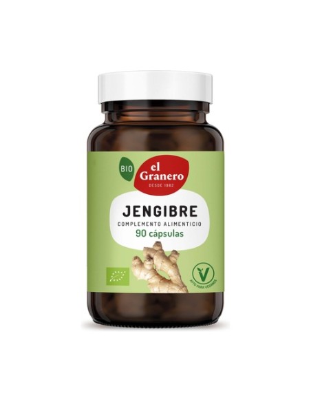 Jengibre Bio 90 cápsulas de 500mg El Granero Integral
