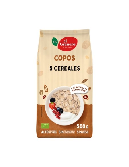 Copos de 5 cereales 500 g El Granero Integral