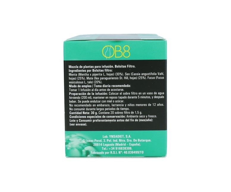 Ob8 Infusión 20 bolsitas infusoras Ynsadiet