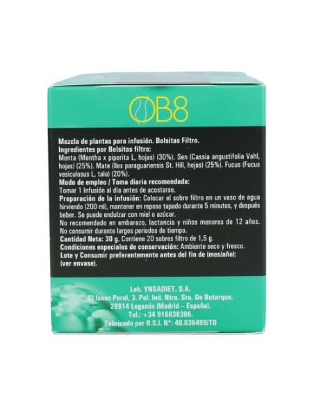 Ob8 Infusión 20 bolsitas infusoras Ynsadiet