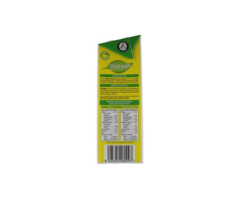 Pack Bebida vegetal de soja - Dietisoja 6 unidades de 1 L Nova Diet