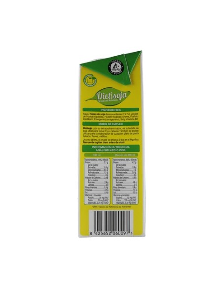 Pack Bebida vegetal de soja - Dietisoja 6 unidades de 1 L Nova Diet