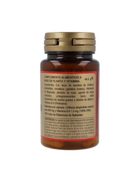 Griffonia 500 mg + Magnesio + B6 60 cápsulas Obire