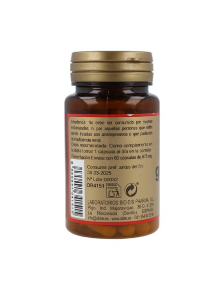 Griffonia 500 mg + Magnesio + B6 60 cápsulas Obire
