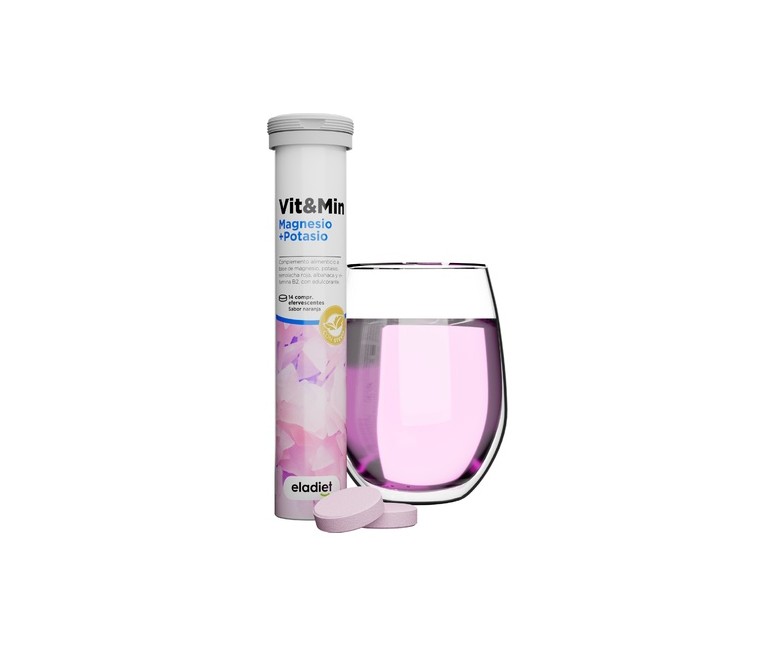 Vit&Min Magnesio + Potasio 14 tabletas efervescentes de 6 g Eladiet