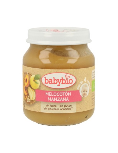 Tarrito De Melocotón Y Manzana 4m+ 130 g Babybio