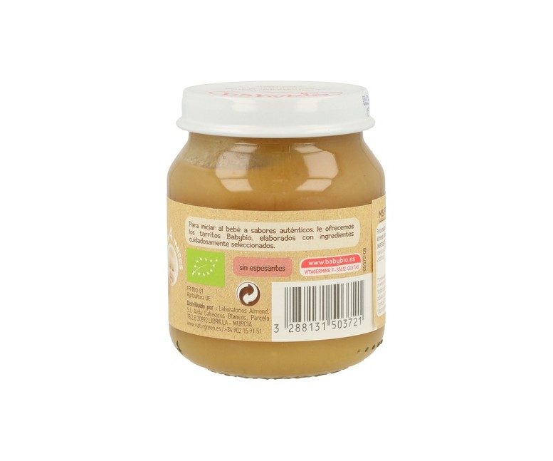Tarrito De Melocotón Y Manzana 4m+ 130 g Babybio