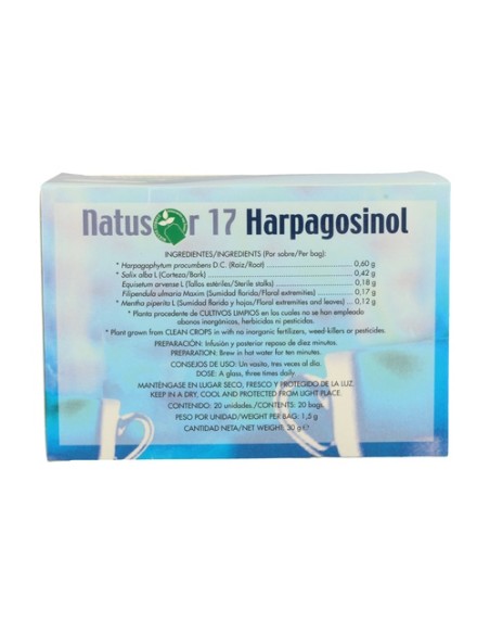 Natusor 17 Infusión Harpagosinol 20 bolsitas infusoras Soria Natural