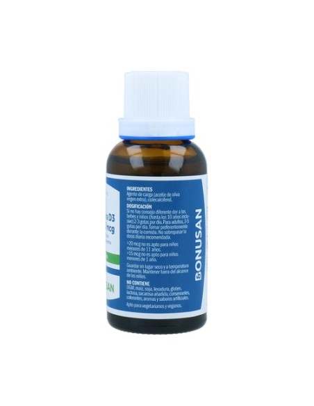 Vitamina d3 5 mcg gotas 30 ml Bonusan