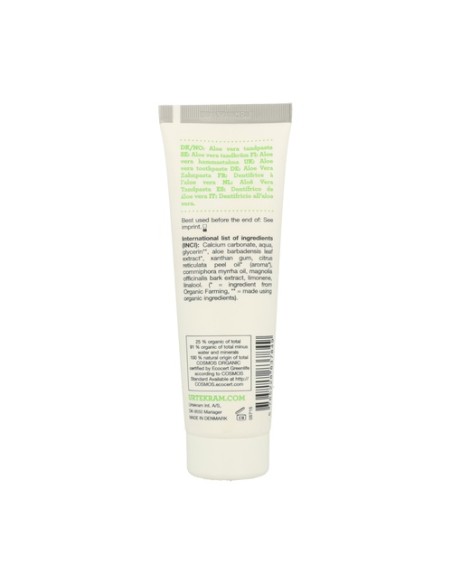 Dentífrico Aloe Vera 75 ml Urtekram